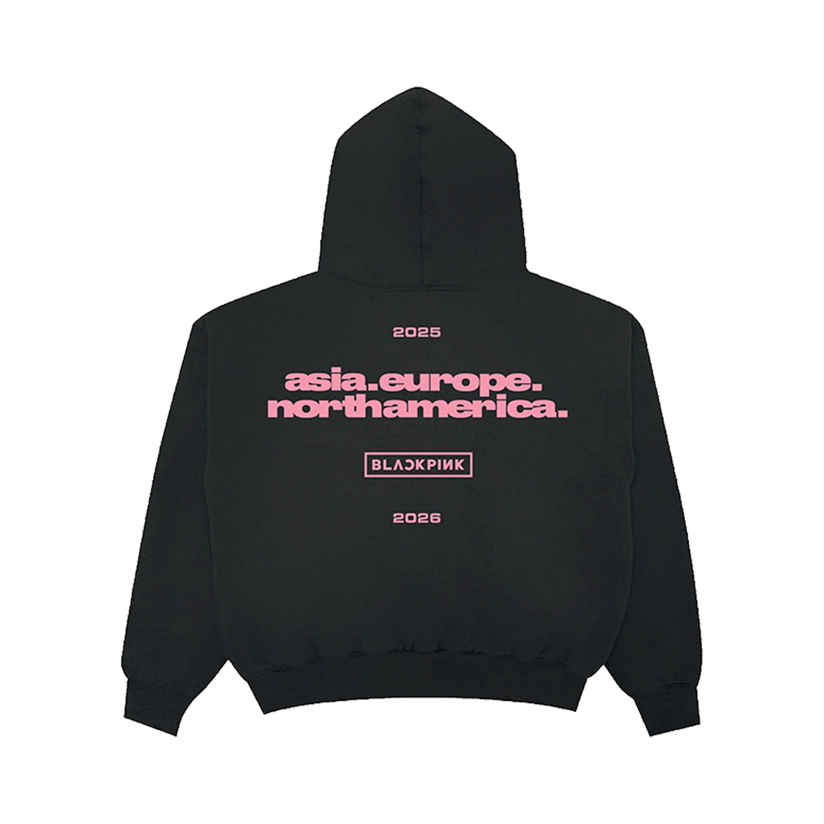 BLACKPINK Continent Logo Hoodie Black