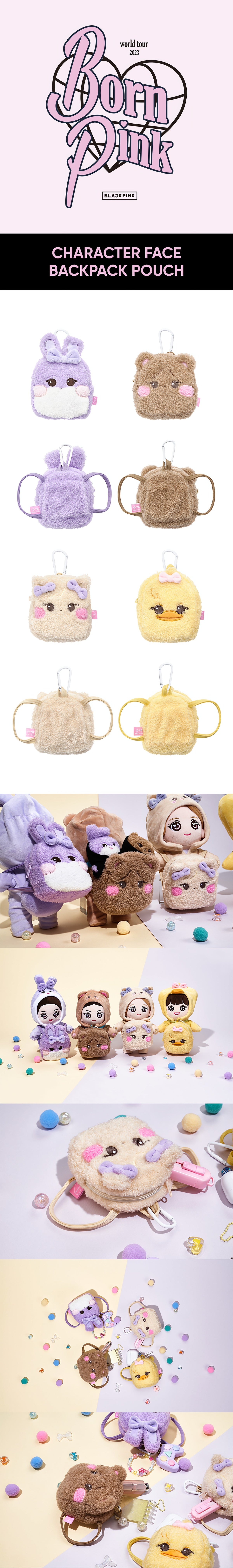 BLACKPINK CHARACTER FACE BACKPACK POUCH - image 2
