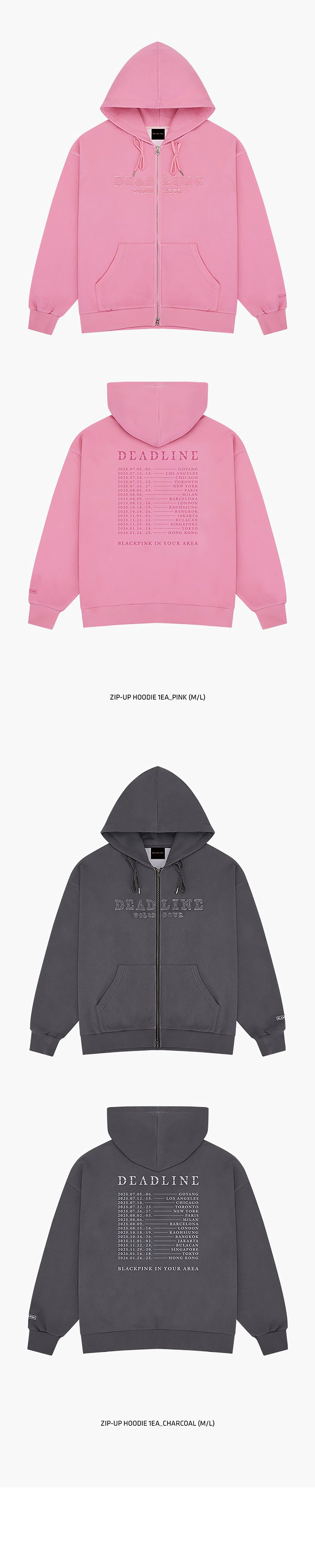 BLACKPINK LOGO APPLIQUE ZIP-UP HOODIE - image 3