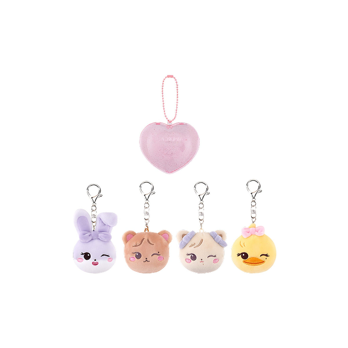 BLACKPINK CHARACTER PLUSH FACE KEYRING + CASE