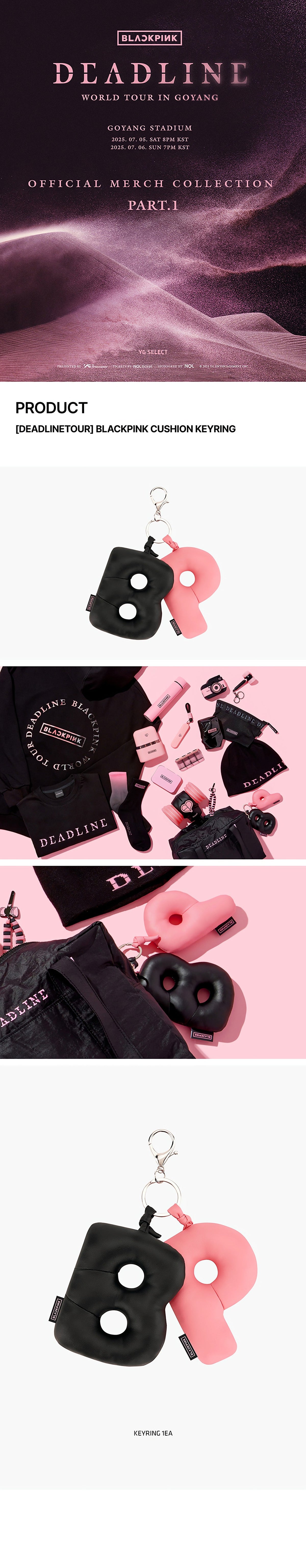 BLACKPINK CUSHION KEYRING (DEADLINETOUR) - image 2