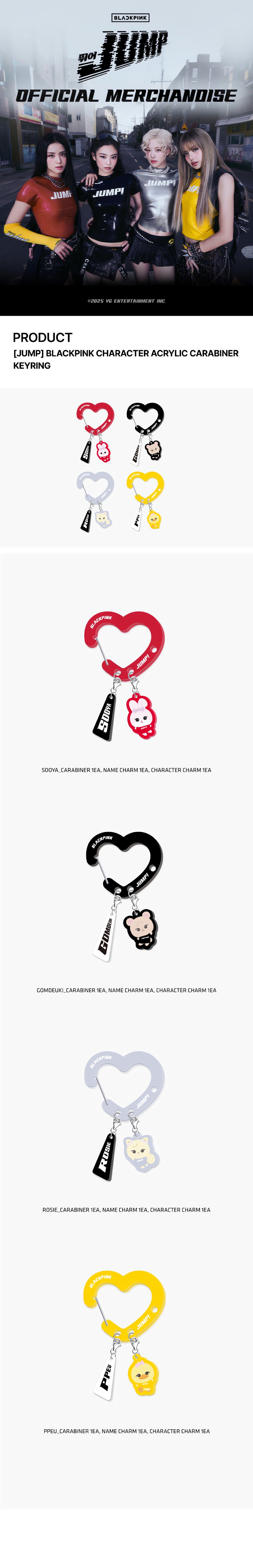 BLACKPINK CHARACTER ACRYLIC CARABINER KEYRING - image 2