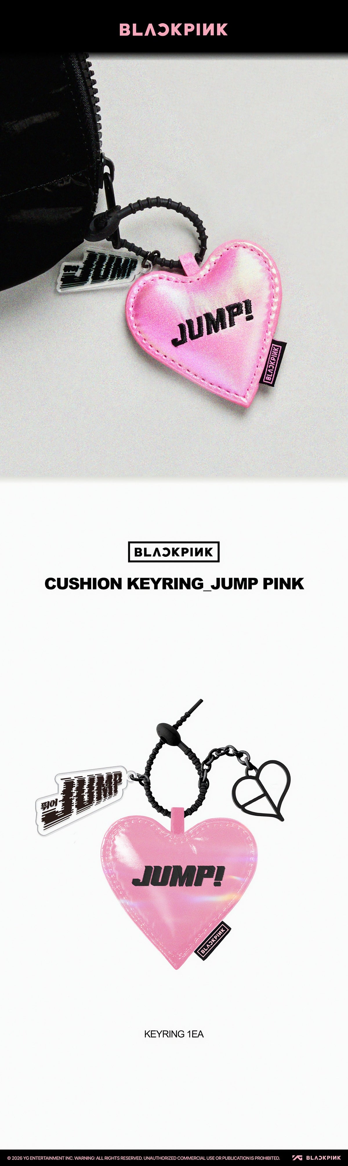 BLACKPINK CUSHION KEYRING - JUMP PINK - image 2