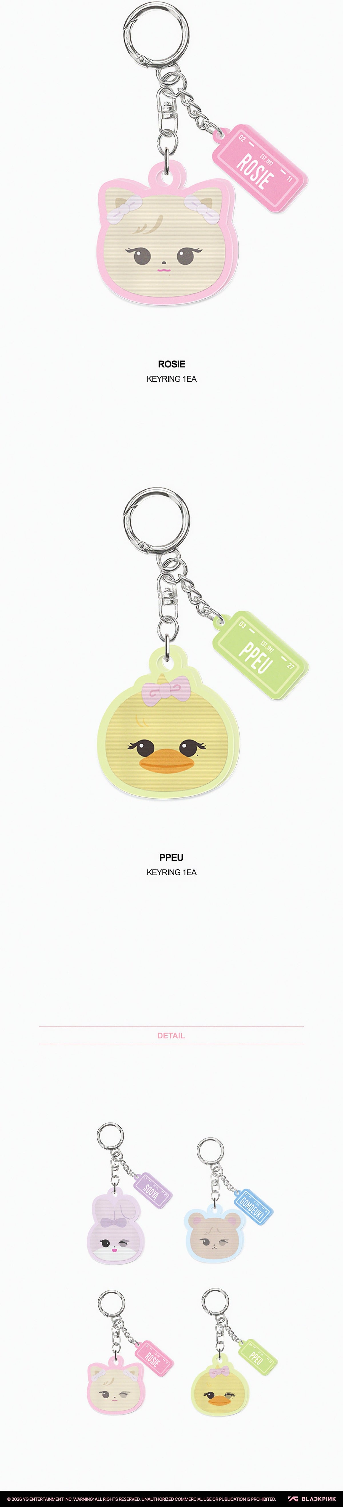 BLACKPINK CHARACTER LENTICULAR KEYRING - image 3