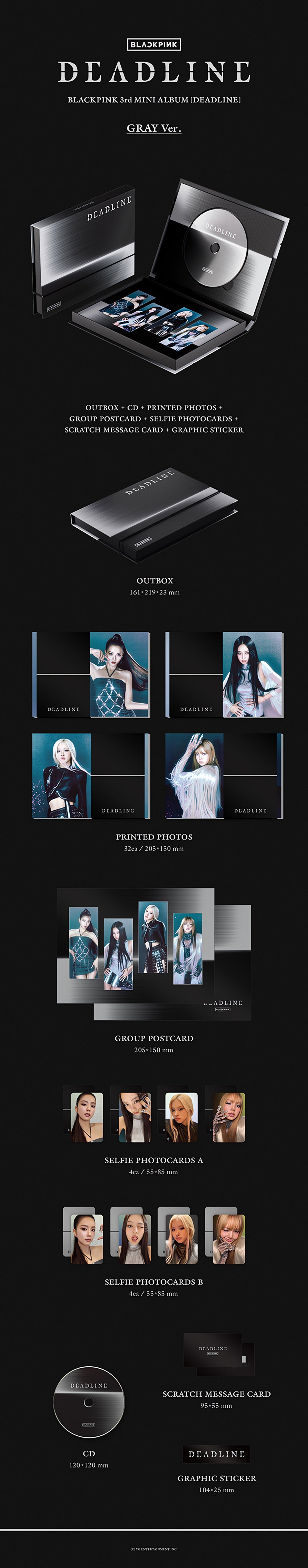 BLACKPINK 3rd MINI ALBUM [DEADLINE] GRAY Ver. - image 2