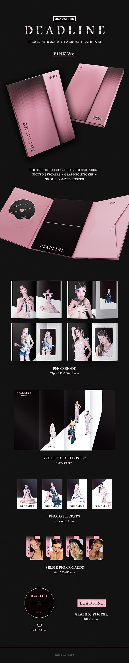 BLACKPINK 3rd MINI ALBUM [DEADLINE] PINK Ver. - image 2