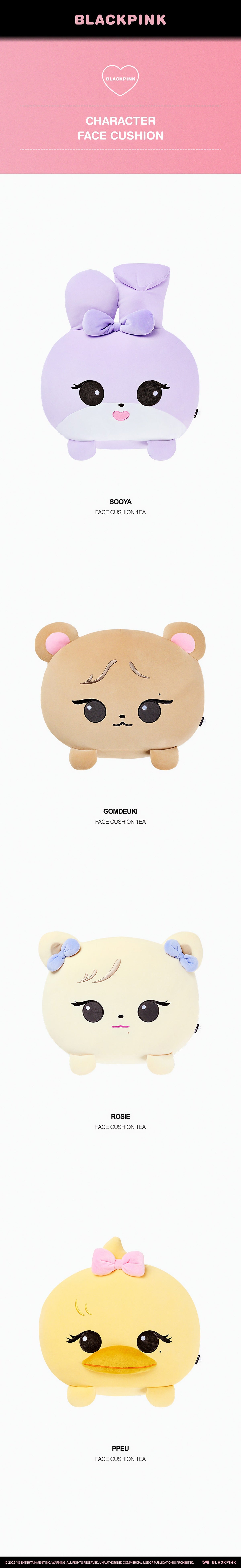 BLACKPINK CHARACTER FACE CUSHION - image 2