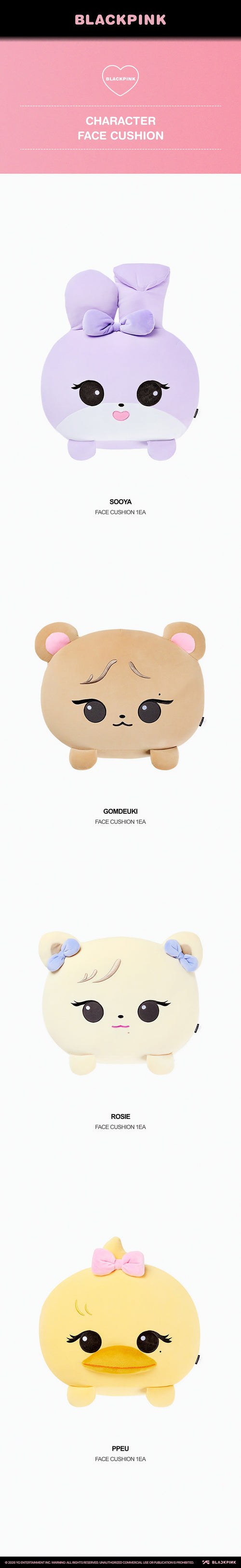 BLACKPINK CHARACTER FACE CUSHION - image 2