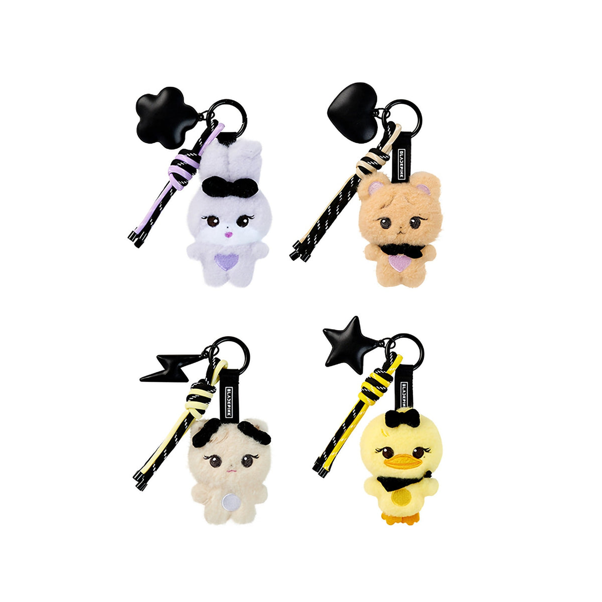 BLACKPINK CHARACTER PLUSH KEYRING - SLIM