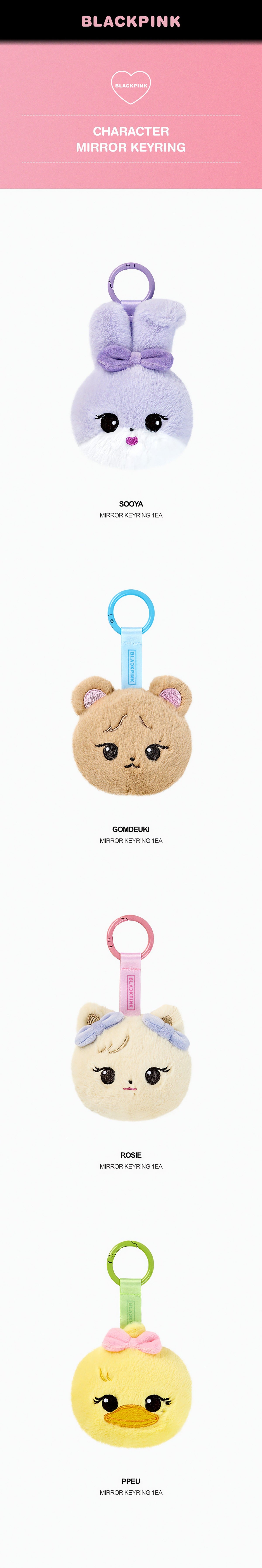BLACKPINK CHARACTER MIRROR KEYRING - image 2