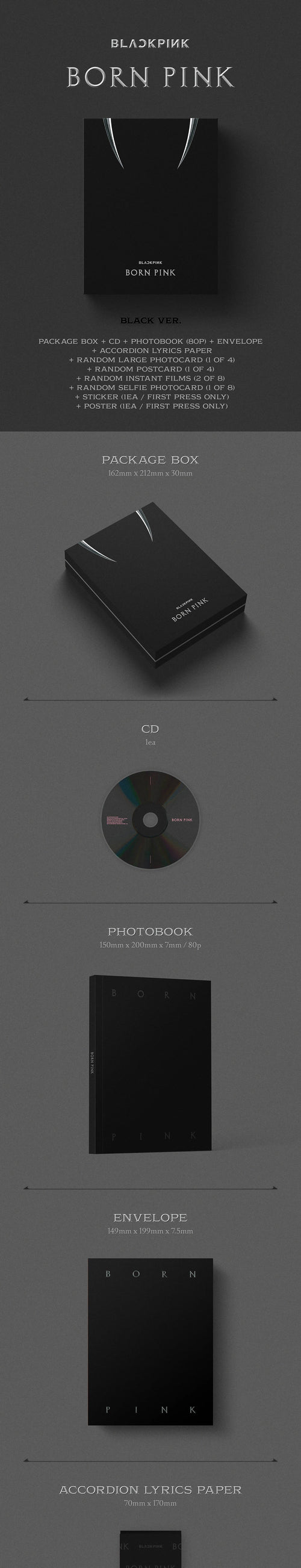 BLACKPINK 2nd ALBUM [BORN PINK] BOX SET ver. (BLACK ver.) - image 2