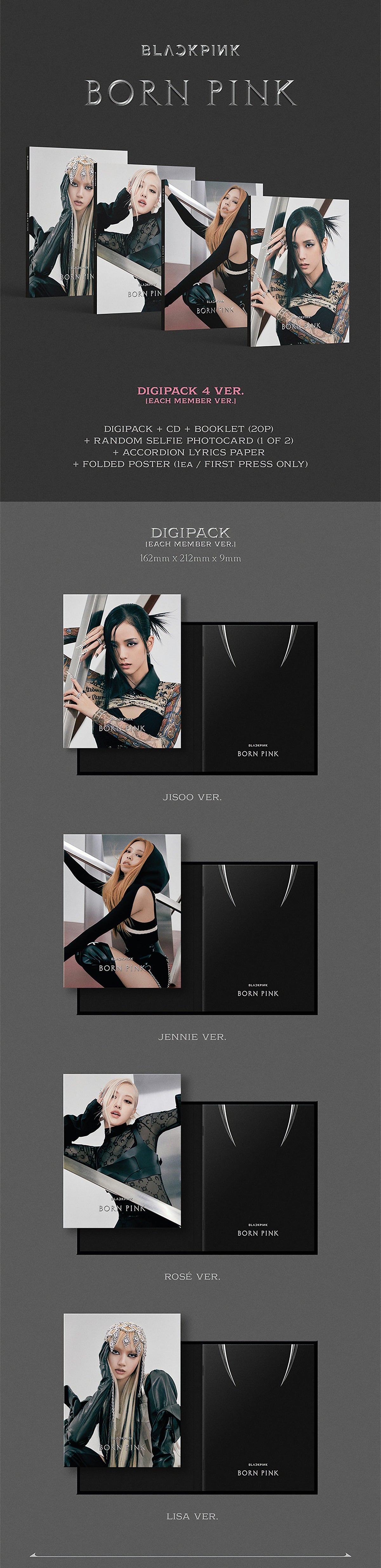 BLACKPINK 2nd ALBUM [BORN PINK] DIGIPACK ver. SET - image 2